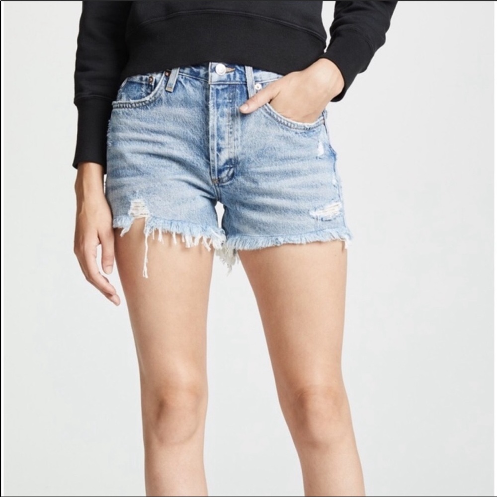 PRICE FIRM- Agolde Parker swampmeet jean shorts